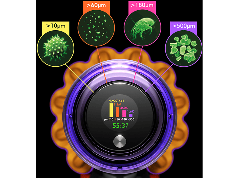 DYSON V15 DETECT ABSOLUTE (2023) Stielsauger, Akkubetrieb, 660 Watt