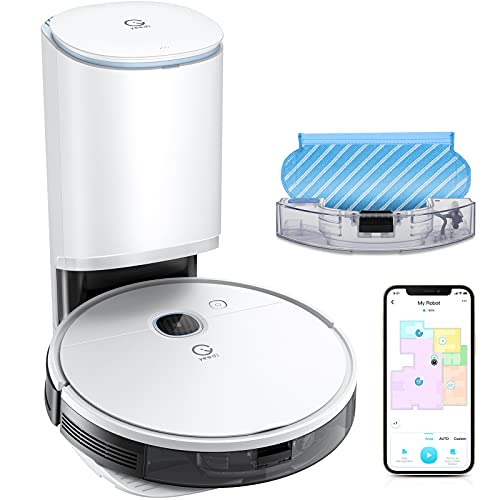 Yeedi Sieben Vac Station Robot Vacuum & Mop Besen mit intelligenter Müllstation, 3000PA Saugkraft, 1.5L Staubbeutel